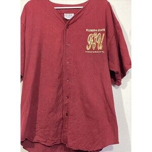 Vintage Florida State Baseball Jersey Made Is USA by Crable Sportswear Size XL
